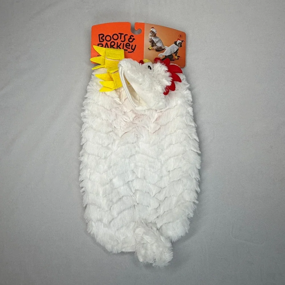 Boots & Barkley Chicken Pet Costume Small White Plush Cat Dog Halloween Outfit
